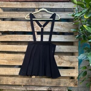 H&M Black Suspender Skirt
